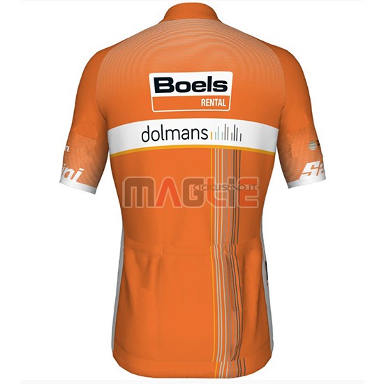 2018 Maglia Boels Dolmans Manica Corta Arancione